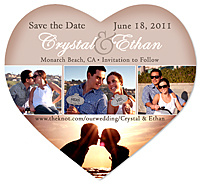 "Film Strip Photo Heart" Save the Date Magnet